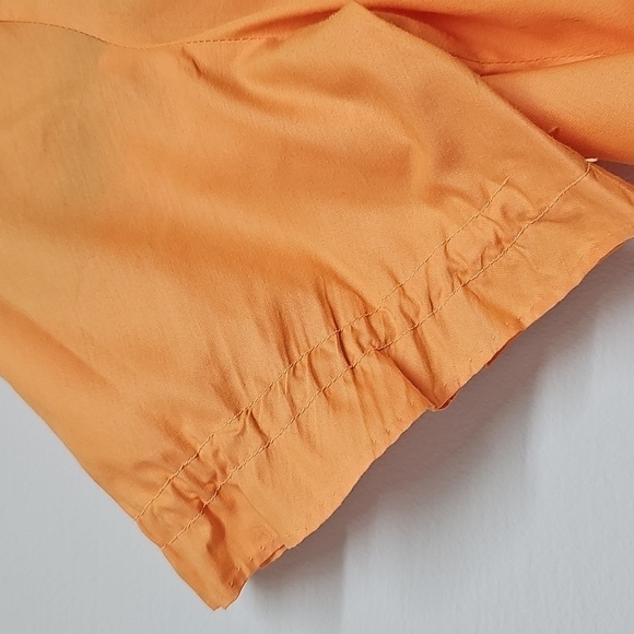 Vtg Handmade Floral Butterfly Embroidered A-line Dress Ruffle Neck - Picture 4 of 10